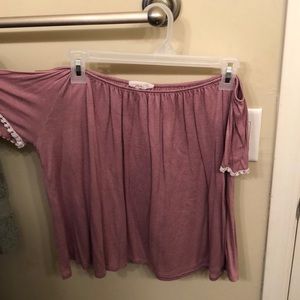 off the should cropped